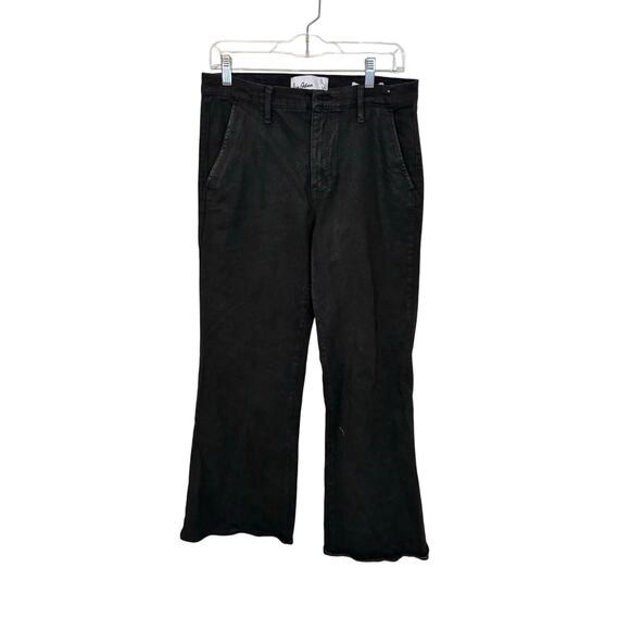 Sam Edelman Bay Flare Black Jean Trouser Wide Leg Cowboy Western Minimalist 30 - Picture 2 of 5